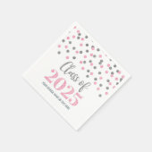 Serviette En Papier Classe Confetti Rose Argent de 2025 Napkins (Coin)