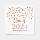 Serviette En Papier Classe Confetti Rose Or de 2024 serviettes (Devant)