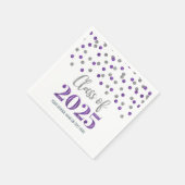 Serviette En Papier Classe Confetti violet argenté de 2025 Napkins (Coin)