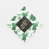 Serviette En Papier Classe de 2019 Feuille verte Gaine tropicale napki (Coin)