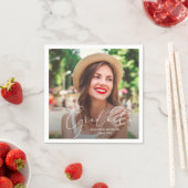 Serviette En Papier Classe de 2021 Graduation Photo personnalisée (En situation)