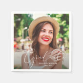 Serviette En Papier Classe de 2021 Graduation Photo personnalisée (Devant)