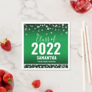 Serviette En Papier Classe de 2022 Nom de la graduation et serviettes 