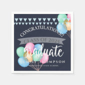 Serviette En Papier Classe de 2023 Celebration Balloon Graduation Part (Devant)