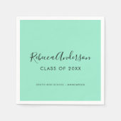 Serviette En Papier Classe de 2023 Grad Mint Green Graduation (Devant)
