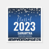 Serviette En Papier Classe de 2023 Nom de la graduation et serviettes (Devant)