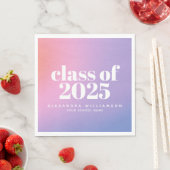 Serviette En Papier Classe de 2024 Tendance Dégradé Personnalisé Dégra (En situation)