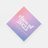 Serviette En Papier Classe de 2024 Tendance Dégradé Personnalisé Dégra (Coin)