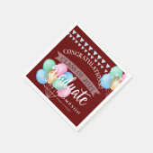 Serviette En Papier Classe de 2025 Celebration Balloon Graduation Part (Coin)