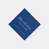Serviette En Papier Classe de 2025 Dark Blue Graduation Party (Coin)