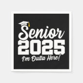 Serviette En Papier Classe de 2025 Graduation High School 2025 (Devant)