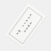 Serviette En Papier Classe De 2025 Graduation Party Black White Minima (Coin)
