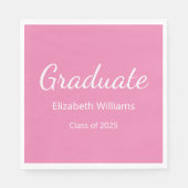 Serviette En Papier Classe de 2025 Jote Pink Graduation Party (Devant)