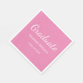 Serviette En Papier Classe de 2025 Jote Pink Graduation Party (Coin)