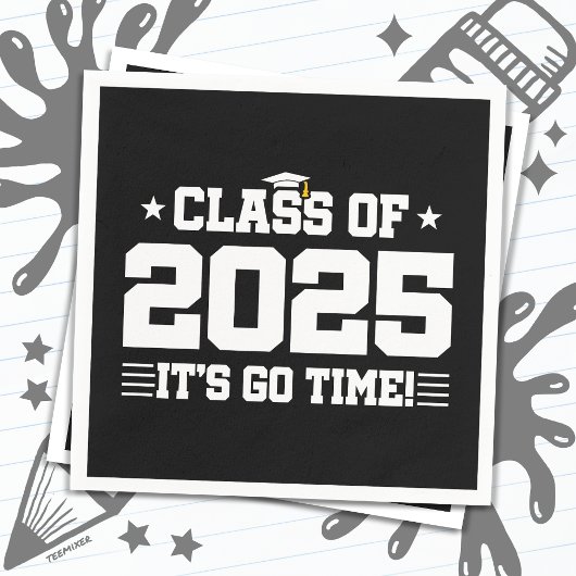 Serviette En Papier Classe de 2025 Lycée Graduation Senior 2025
