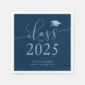 Serviette En Papier Classe de 2025 Marine Graduation Party (Devant)