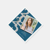 Serviette En Papier Classe de 2025 Photo Graduation Merci Party (Coin)