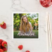 Serviette En Papier Classe de 2025 Photo Graduation Party (En situation)