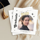 Serviette En Papier Classe De 2025 Photo Graduation Party Retro