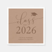 Serviette En Papier Classe de 2025 Terracotta Graduation Party (Devant)