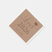 Serviette En Papier Classe de 2025 Terracotta Graduation Party (Coin)
