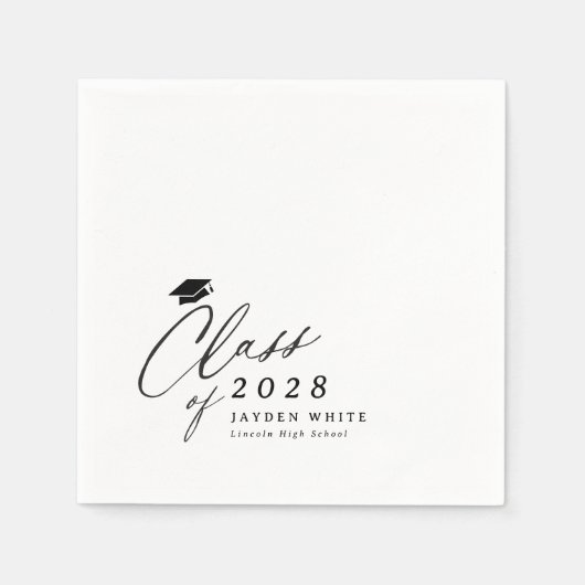 Serviette En Papier Classe de calligraphie moderne de 2025 (Devant)