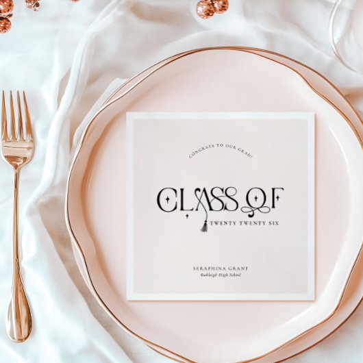 Serviette En Papier Classe de | Décoration de fête de fin d'études per