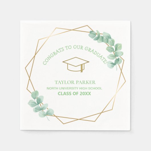 Serviette En Papier Classe de diplômes de 2025 (Devant)