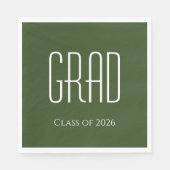 Serviette En Papier Classe de fin d'études de 2024 Vert (Devant)