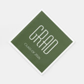Serviette En Papier Classe de fin d'études de 2024 Vert (Coin)