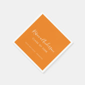 Serviette En Papier Classe de finissants 2023 Orange Calligraphie (Coin)