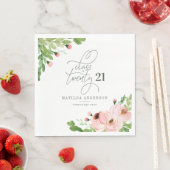 Serviette En Papier Classe de graduation de l'aquarelle florale (En situation)