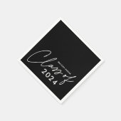 Serviette En Papier Classe de graduation de script moderne (Coin)