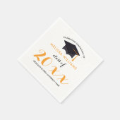 Serviette En Papier Classe De Graduation Moderne De 2017 (Coin)