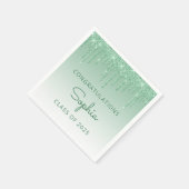Serviette En Papier Classe de Parties scintillant verte 2025 (Coin)