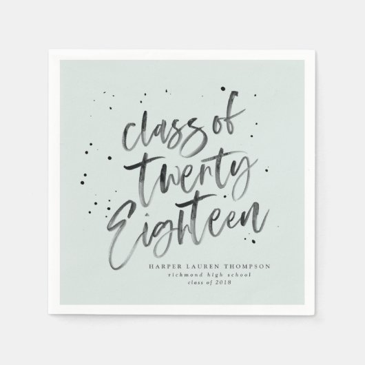 Serviette En Papier Classe de serviettes de fête pour étudiants 2018 (Devant)