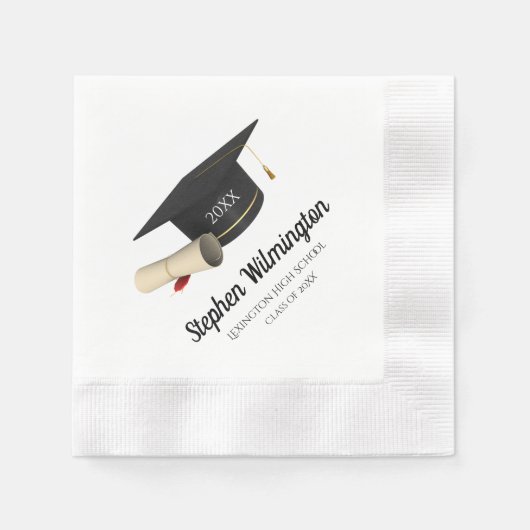 Serviette En Papier Classe de serviettes Diagonal Graduation de 2025 (Devant)