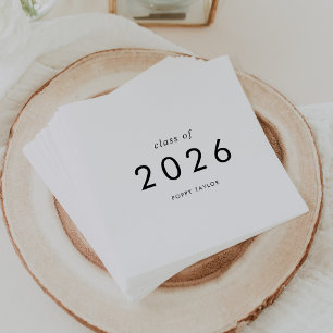 Serviette En Papier Classe de typographie chic de 2025 Graduation