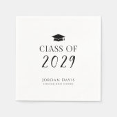 Serviette En Papier Classe de Typographie Noire de 2025 Moderne (Devant)