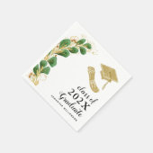 Serviette En Papier Classe de verdure élégante de 2025 Graduation (Coin)