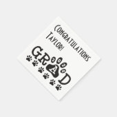 Serviette En Papier classe d'empreintes de pattes noirs blancs 2024 (Coin)