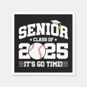 Serviette En Papier Classe d'équipe de baseball de 2025 Graduation Sen (Devant)