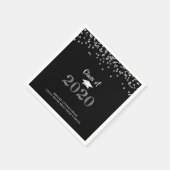 Serviette En Papier CLASSE D'ÉTUDES DE Parties scintillant Argent 2020 (Coin)