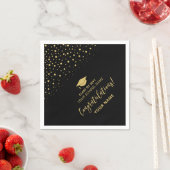 Serviette En Papier Classe d'or noir de l'école Graduation Party (En situation)