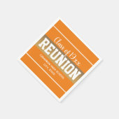 Serviette En Papier Classe école Réunion Toute année Orange Gold Naple (Coin)