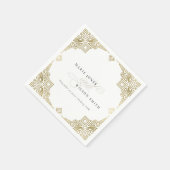 Serviette En Papier Classé Elegant Gold Art Déco Mariage (Coin)