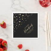 Serviette En Papier Classe Gold & Black Chic Confetti Réunion (En situation)