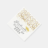 Serviette En Papier Classe Gold Confetti de 2022 Graduation (Coin)