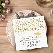 Serviette En Papier Classe Gold Confetti de 2022 Graduation