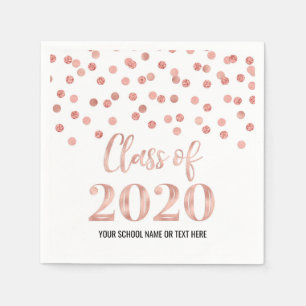 Serviette En Papier Classe Gold Confetti Rose de 2020